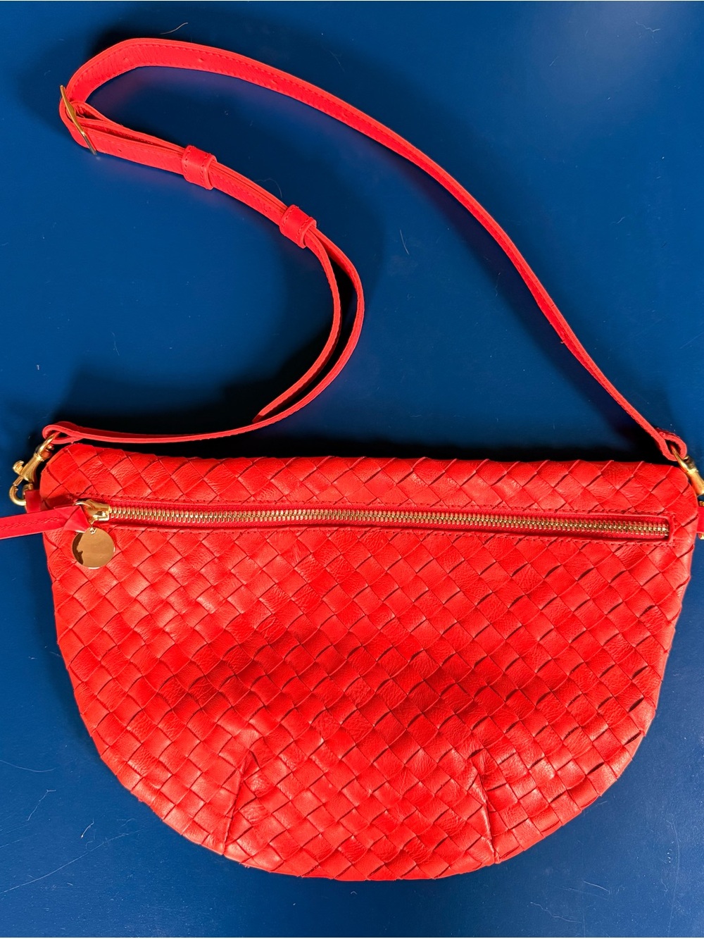 Clare V Grande Fanny in Bright Poppy